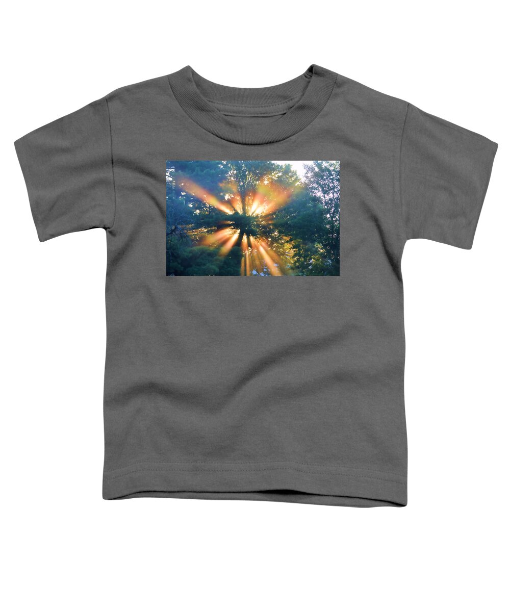 Sun Toddler T-Shirt featuring the photograph Burning Tree by Bonfire Photography