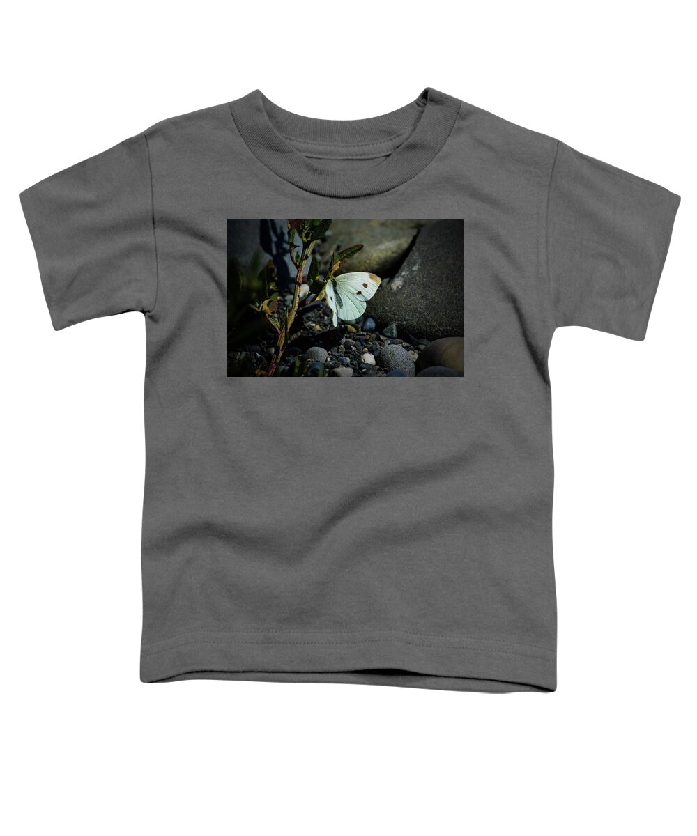 Cabbage White Butterfly Toddler T-Shirt featuring the photograph Cabbage White Butterfly by Tikvah's Hope