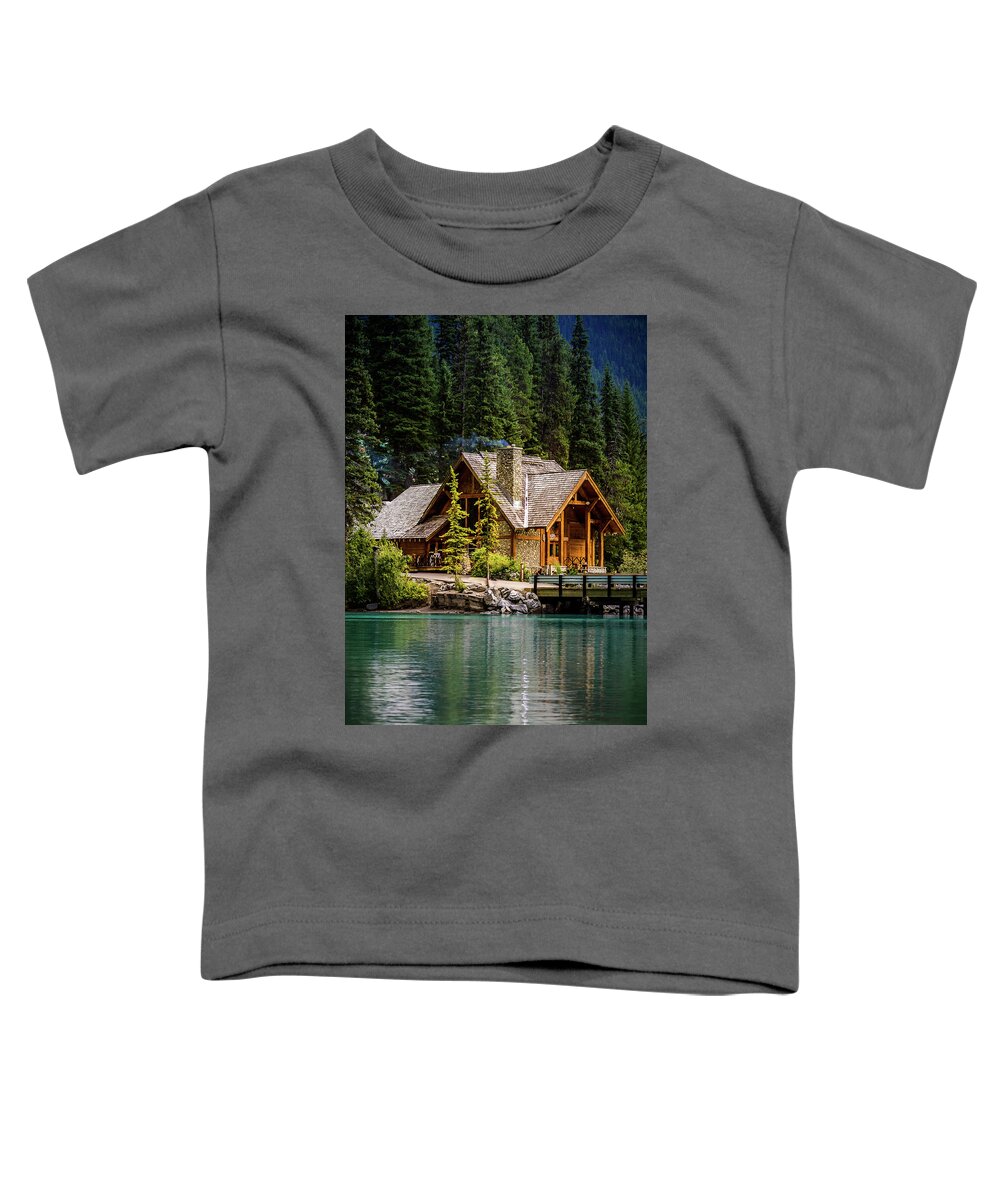 Bc Toddler T-Shirt featuring the photograph Cabin At The Lake by Thomas Nay