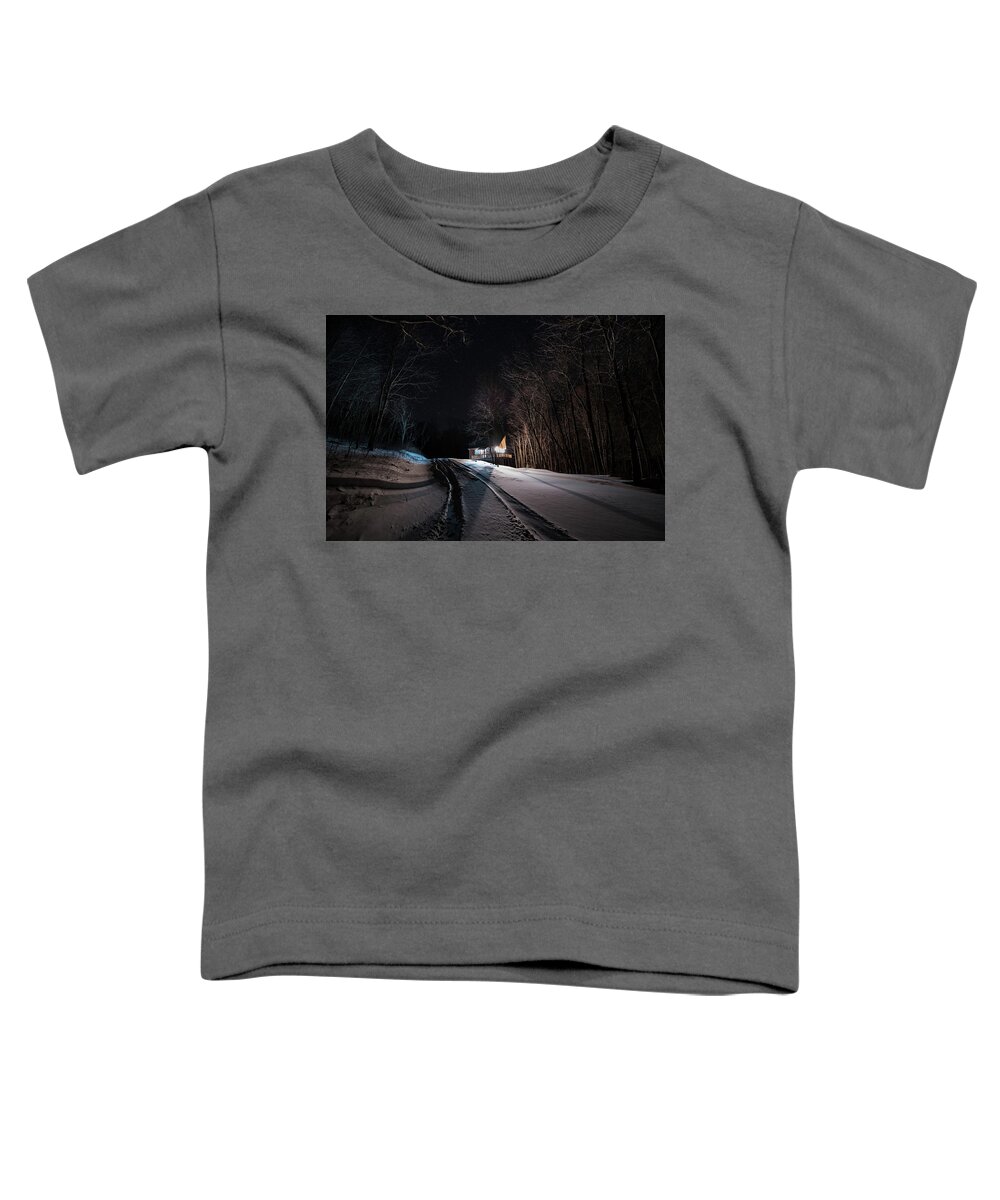 Cabin Toddler T-Shirt featuring the photograph Cabin in the Winter by William Dickman