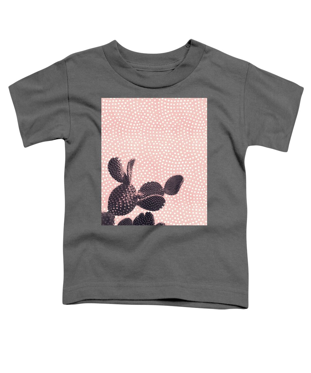 Cactus Toddler T-Shirt featuring the mixed media Cactus with Polka Dots by Emanuela Carratoni