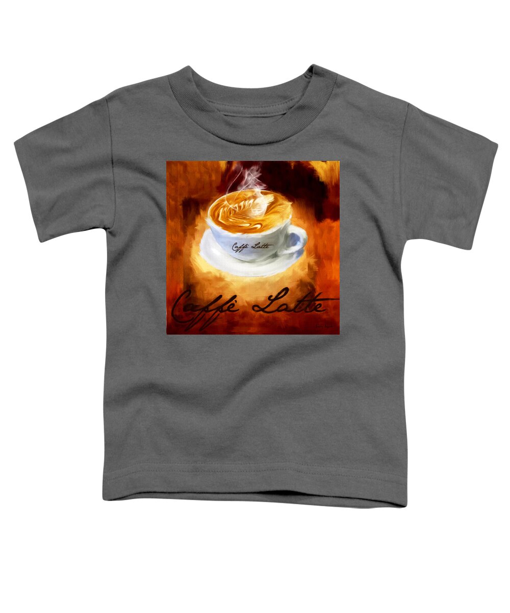 Coffee Toddler T-Shirt featuring the digital art Caffe Latte by Lourry Legarde