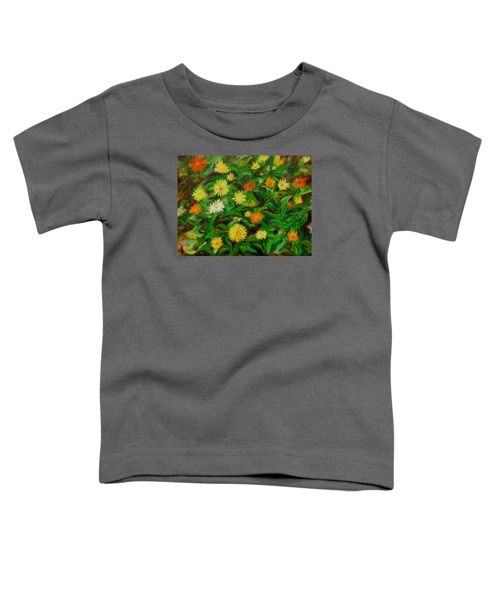 Calendula Toddler T-Shirt featuring the painting Calendula by FT McKinstry