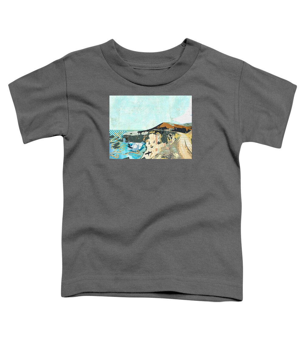 California Coast Collage Toddler T-Shirt featuring the mixed media California Coast Collage by Claudia Schoen
