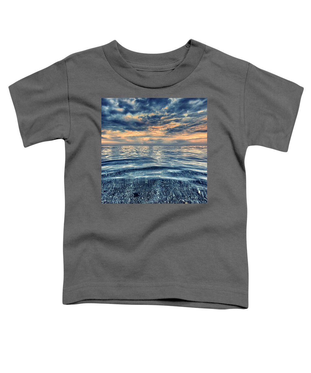 Ocean Toddler T-Shirt featuring the photograph Calm by Stelios Kleanthous
