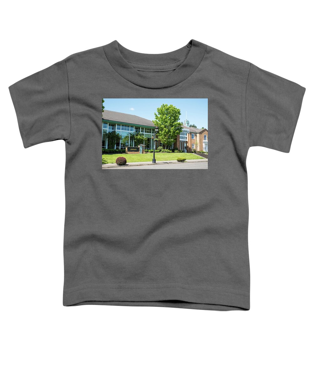 Camas Library Toddler T-Shirt featuring the photograph Camas Library by Tom Cochran