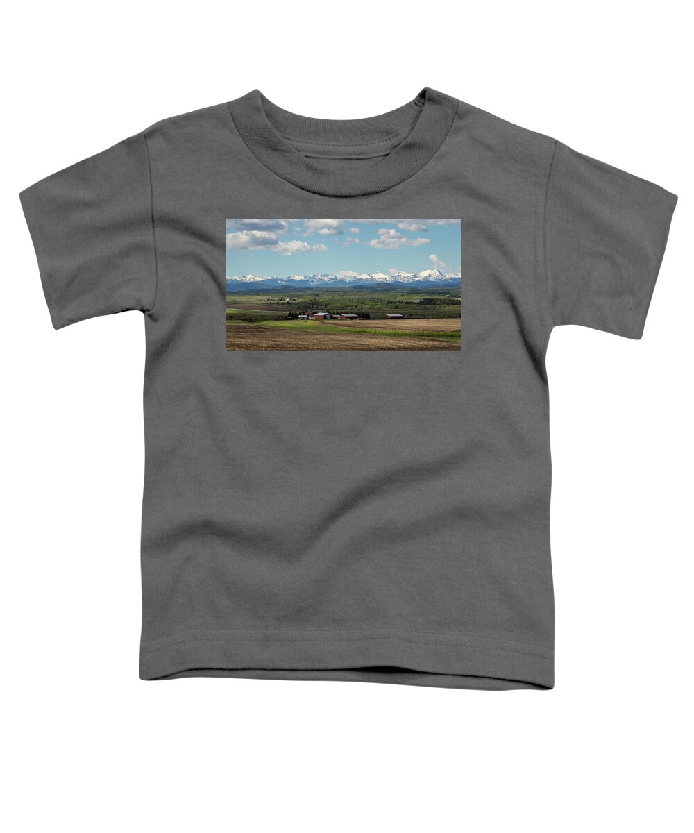Photosbymch Toddler T-Shirt featuring the photograph Canadian Rockies in the Distance by M C Hood