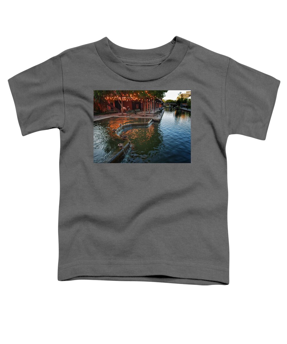Lights Toddler T-Shirt featuring the photograph Canal Light Reflections by Buck Buchanan