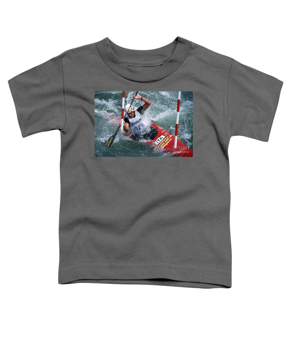 Sports Toddler T-Shirt featuring the photograph Canoe Slalom 1 by Rudi Prott