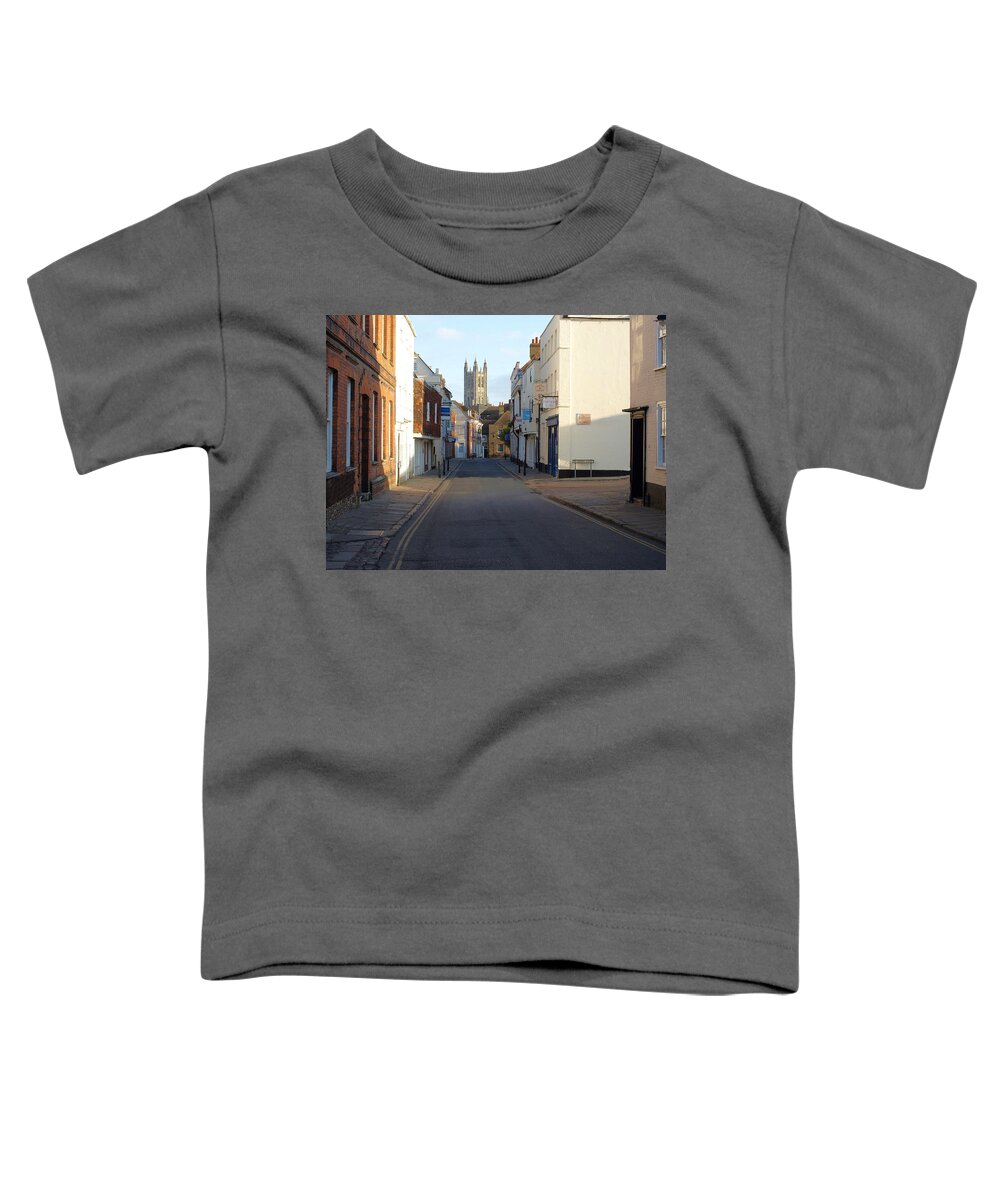 Cities Toddler T-Shirt featuring the photograph Canterbury On Boxing Day Morning by Richard Denyer