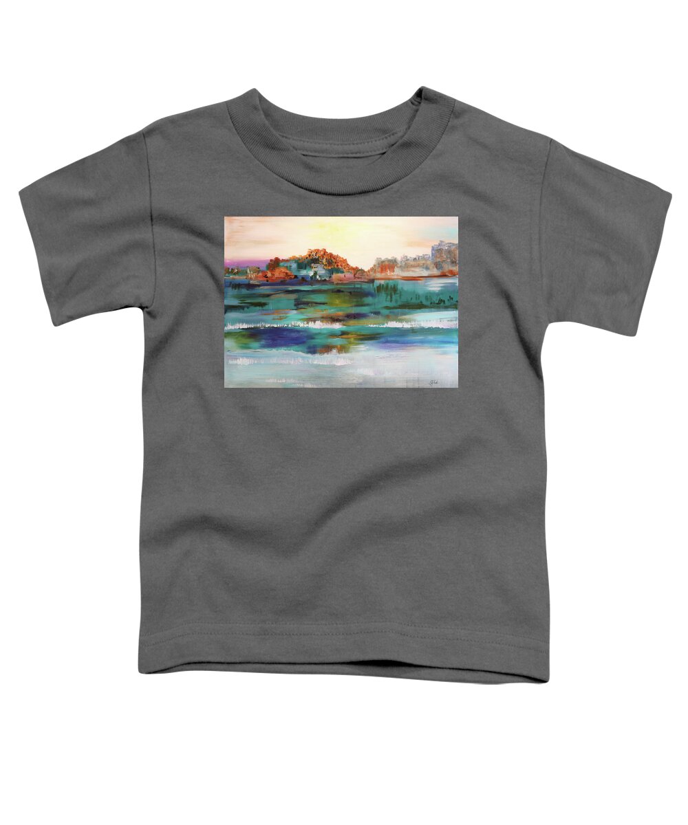 Abstract Toddler T-Shirt featuring the painting Canyon by Carole Sluski