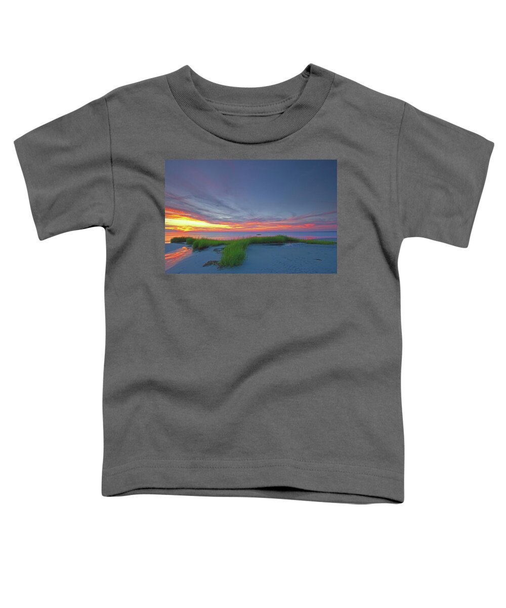 Sunset Toddler T-Shirt featuring the photograph Cape Cod Skaket Beach by Juergen Roth