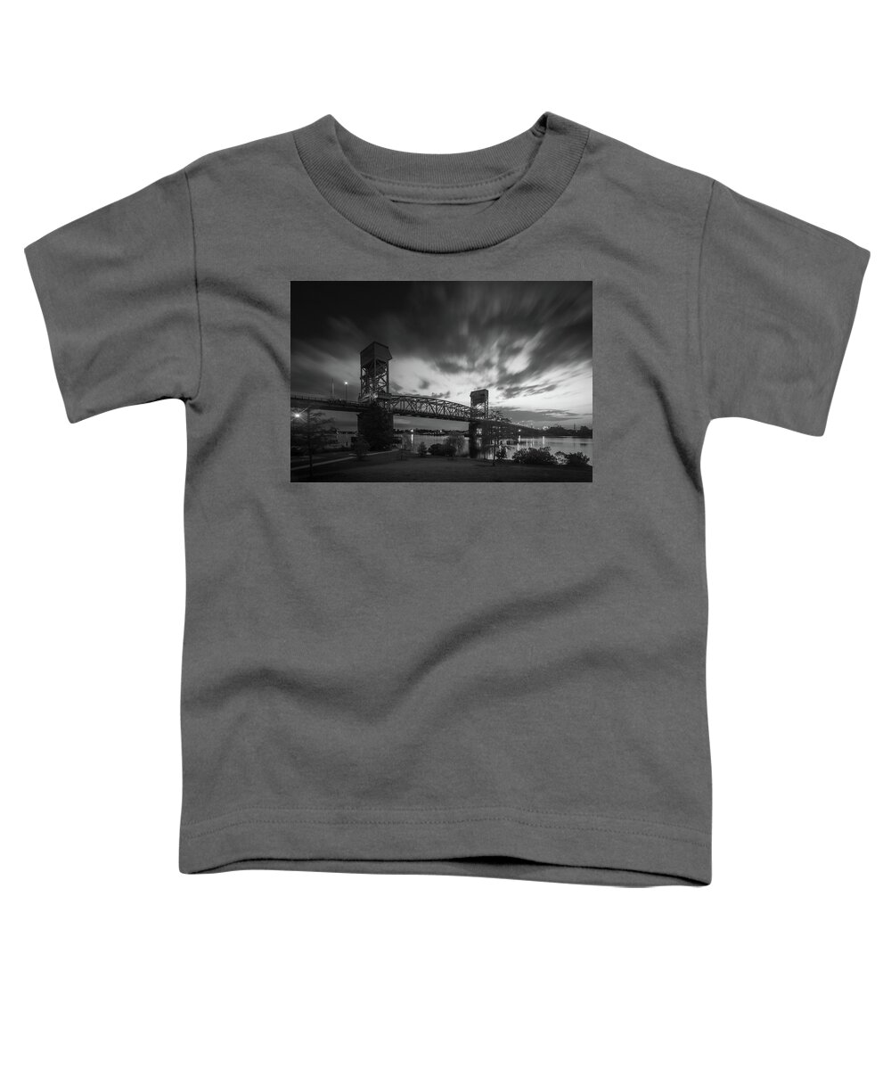 Cape Fear River Toddler T-Shirt featuring the photograph Cape Fear Memorial Bridge by Nick Noble