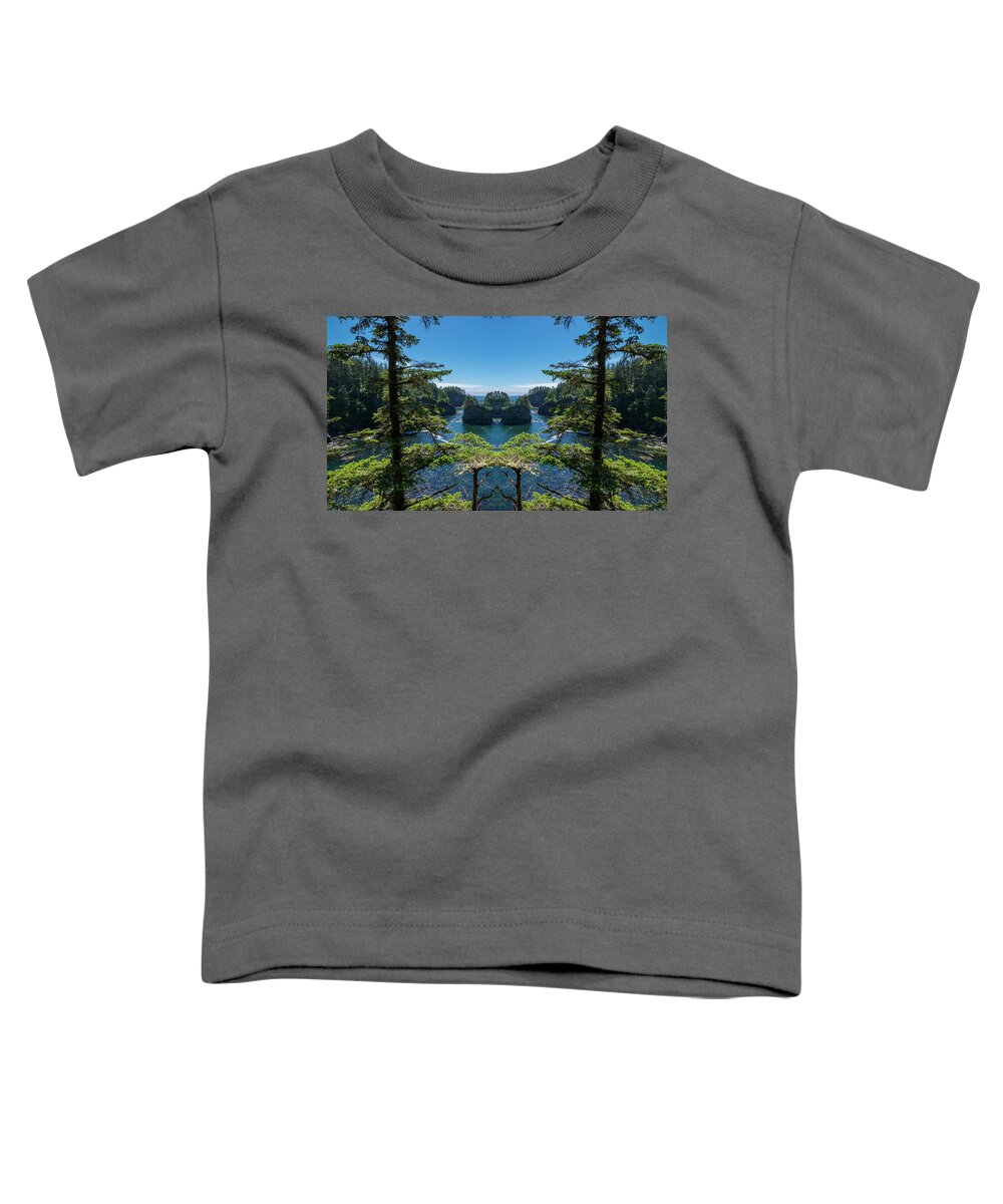 Wilderness Toddler T-Shirt featuring the digital art Cape Flattery Reflection by Pelo Blanco Photo