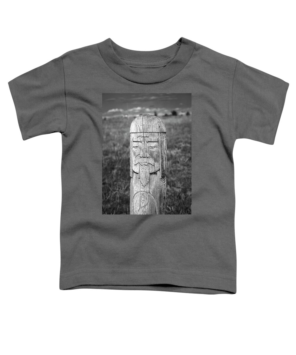 Wooden Toddler T-Shirt featuring the photograph Carved Genghis Khan, Elsen Tasarkhai, 2016 by Hitendra SINKAR