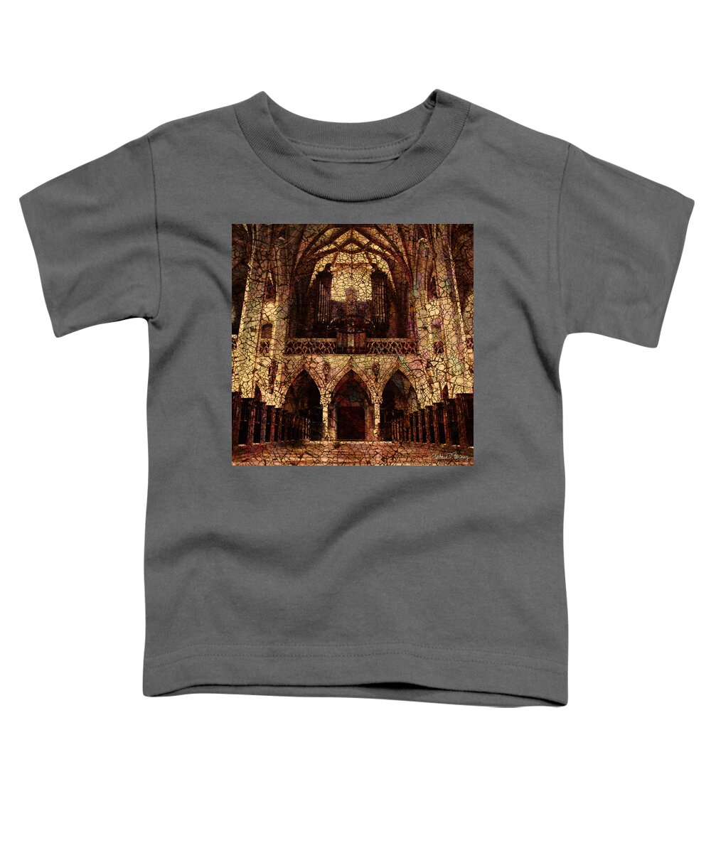 Cathedral Toddler T-Shirt featuring the digital art Cathedral by Barbara Berney