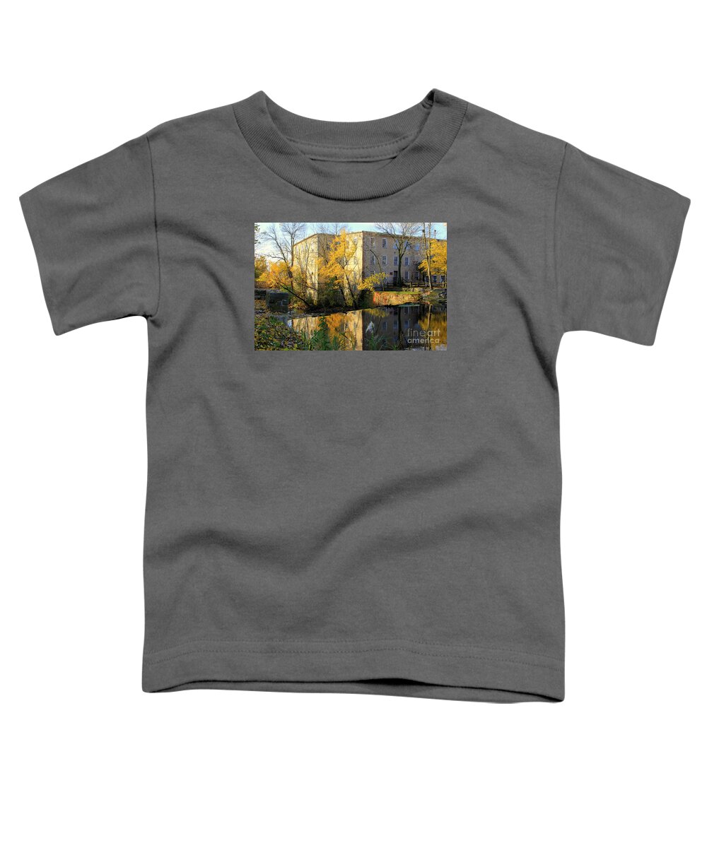 Cedarburg Toddler T-Shirt featuring the photograph Cedarburg Wool Mill by Carol Komassa
