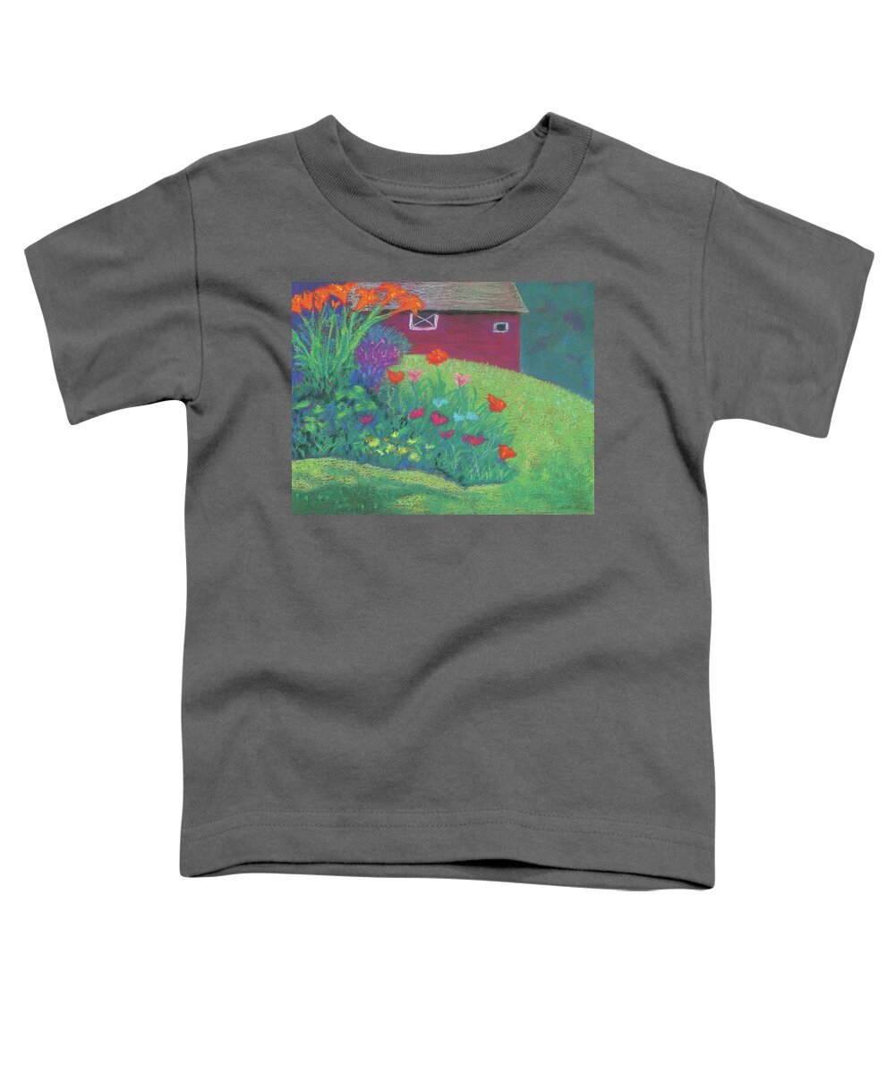 Art Toddler T-Shirt featuring the pastel Celebration by Anne Katzeff