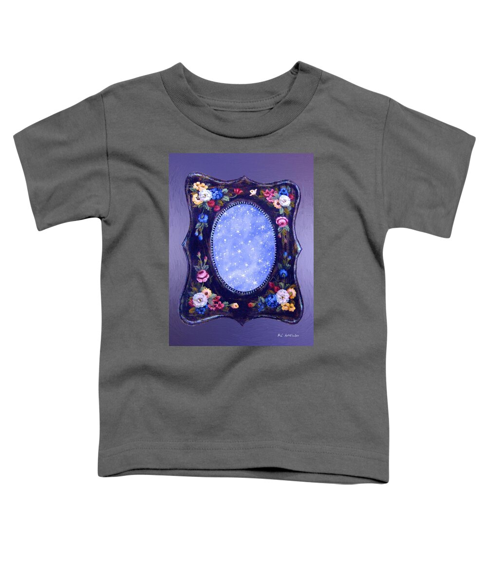 Mirror Toddler T-Shirt featuring the painting Celestial Mirror by RC DeWinter