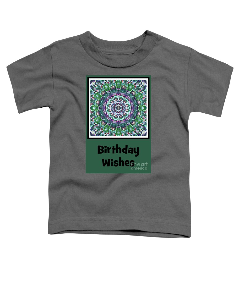 Photograph Toddler T-Shirt featuring the digital art Cellular - Birthday Wishes Card by Wendy Wilton
