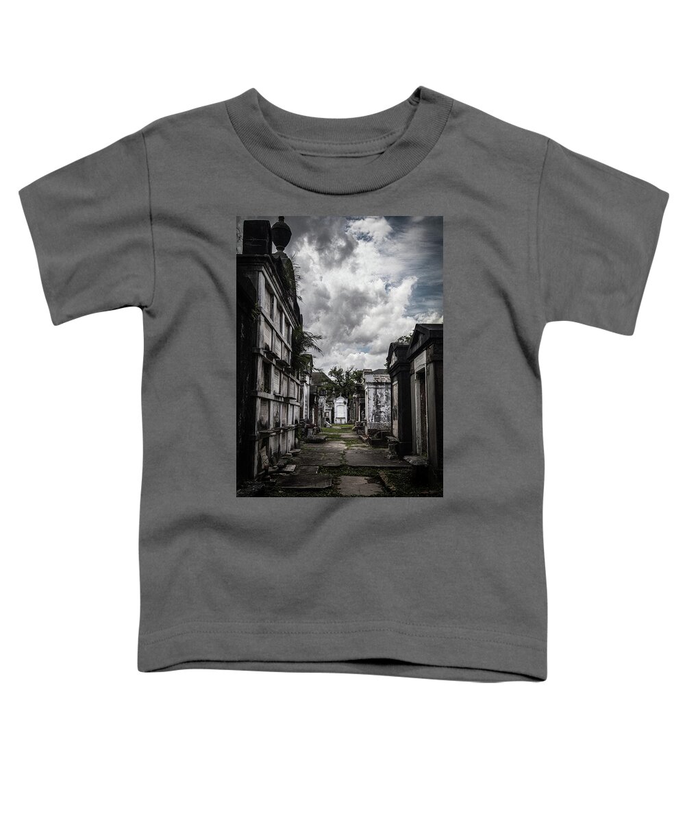 New Orleans Toddler T-Shirt featuring the photograph Cemetery Row by Laura Roberts