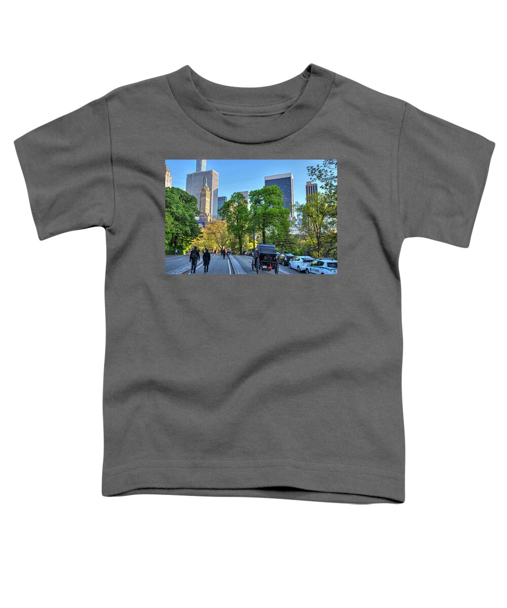 New Toddler T-Shirt featuring the photograph Central Park Carriage Path New York NY by Toby McGuire