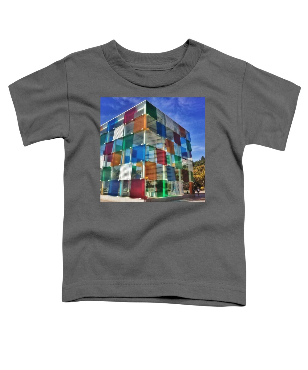 Museumsoftheworld Toddler T-Shirt featuring the photograph Centre #pompidou #malaga #museo #museum by Carlos Alkmin