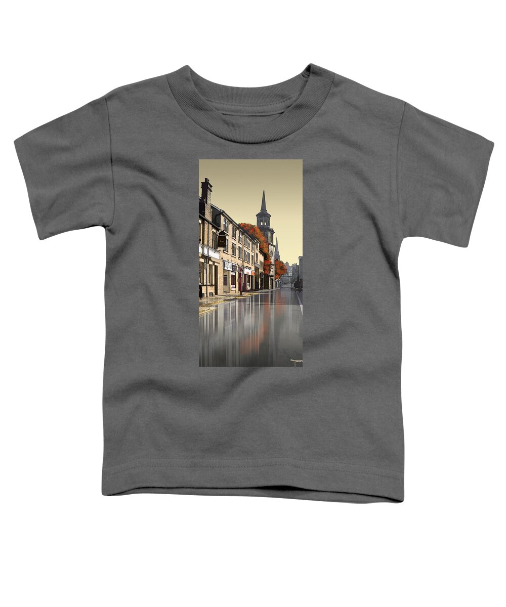 Lancaster Toddler T-Shirt featuring the digital art Chapel Street Reflection by Joe Tamassy