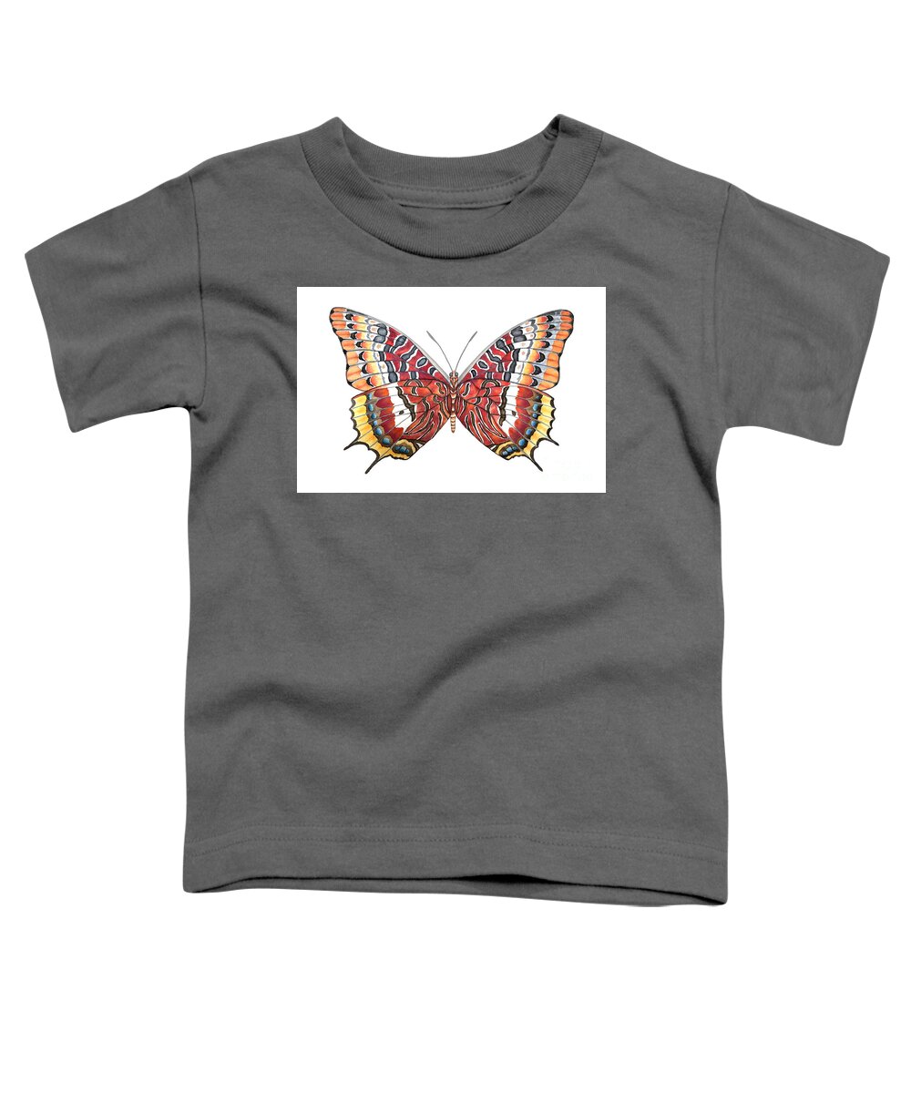 Butterfly Toddler T-Shirt featuring the painting Charaxes Butterfly by Lucy Arnold