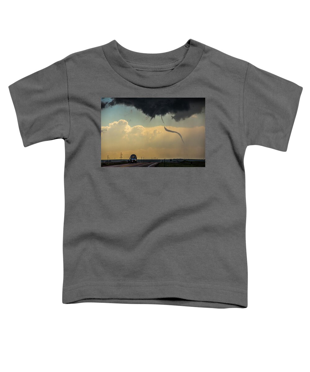 Nebraskasc Toddler T-Shirt featuring the photograph Chasing Naders in Wyoming 036 by NebraskaSC