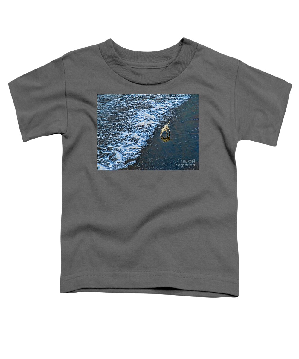 Beach Toddler T-Shirt featuring the photograph Chasing waves by Casper Cammeraat