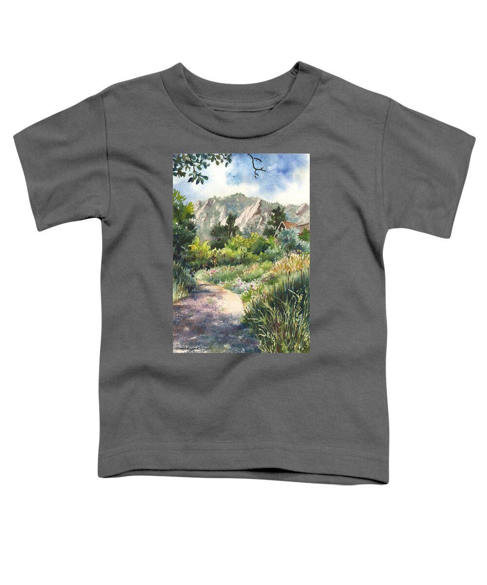 Trail Painting Toddler T-Shirt featuring the painting Chautauqua Morning by Anne Gifford