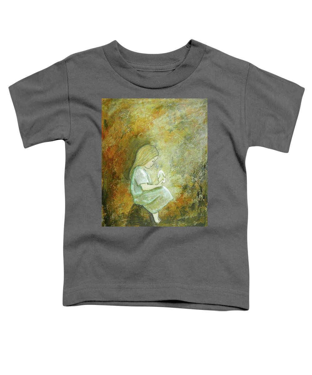 Childhood Wishes Toddler T-Shirt featuring the painting Childhood Wishes by Terry Honstead