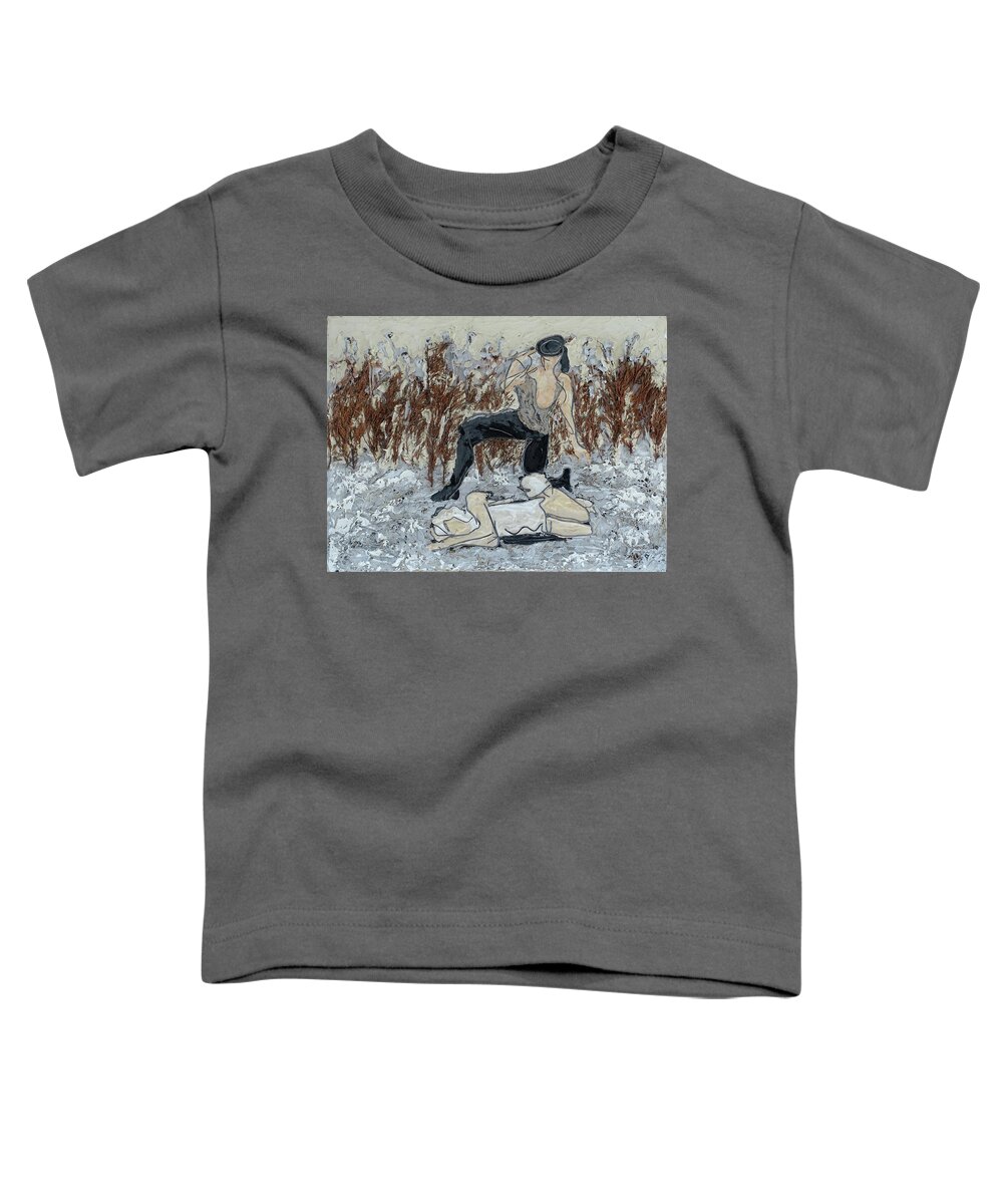 Briaxis Toddler T-Shirt featuring the painting Chloe is kidnapped by Bryaxis by Peregrine Roskilly