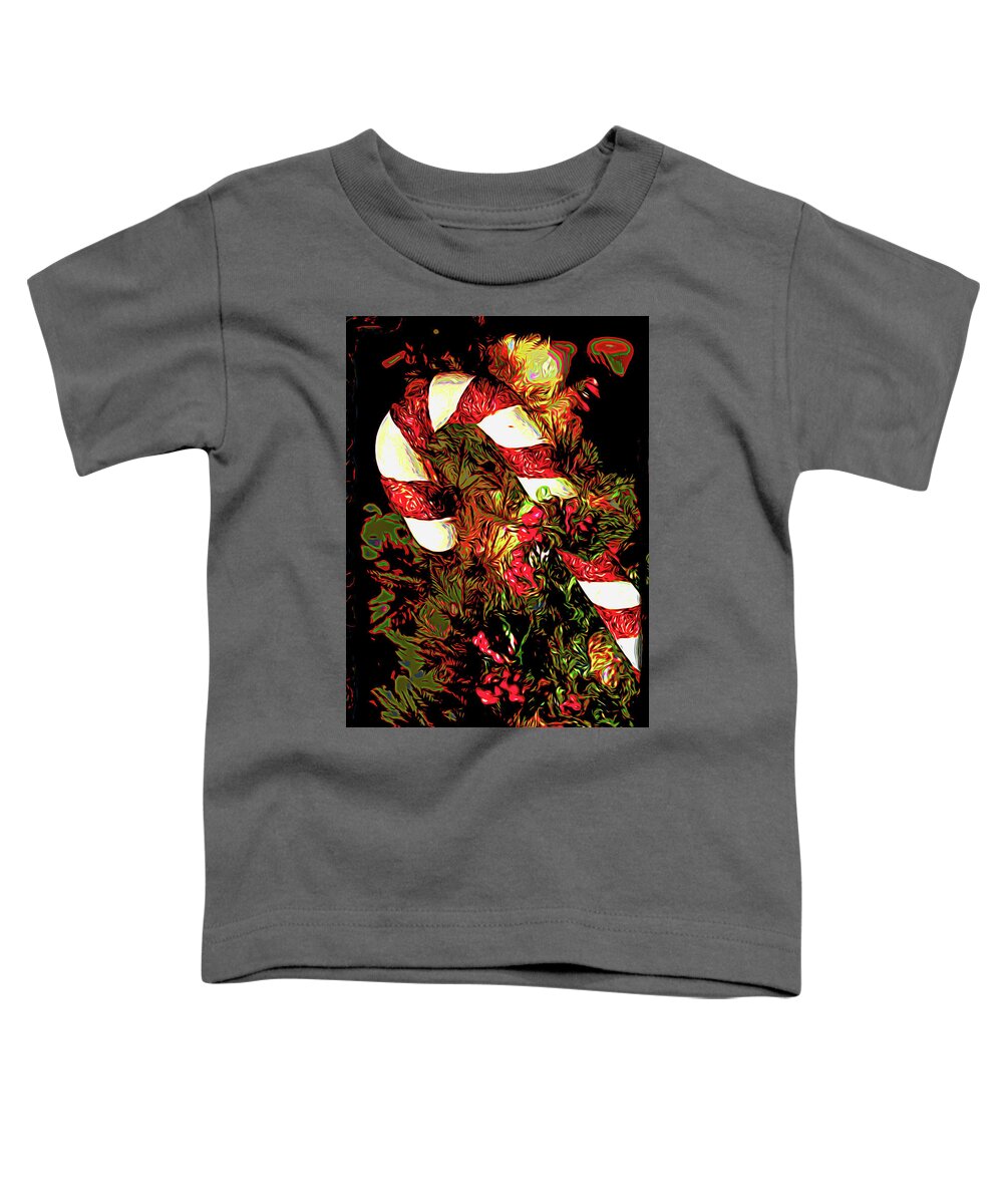 Christmas Toddler T-Shirt featuring the digital art Christmas Decor by Barry Wills
