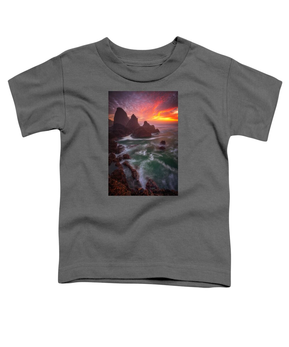 Oregon Toddler T-Shirt featuring the photograph Christmas Sunset by Darren White