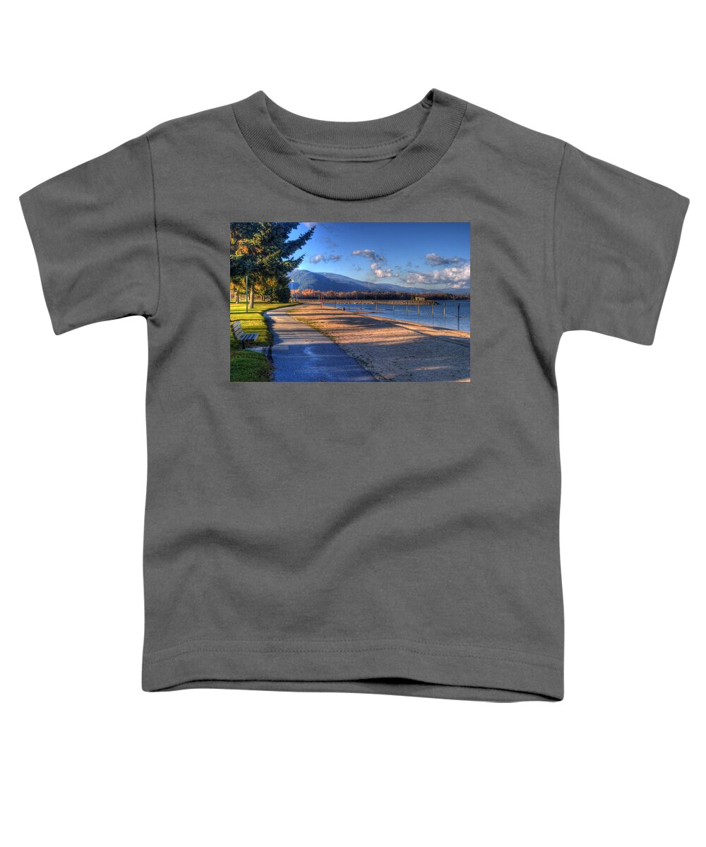 Sandpoint Toddler T-Shirt featuring the photograph City Beach Sandpoint Idaho by Lee Santa