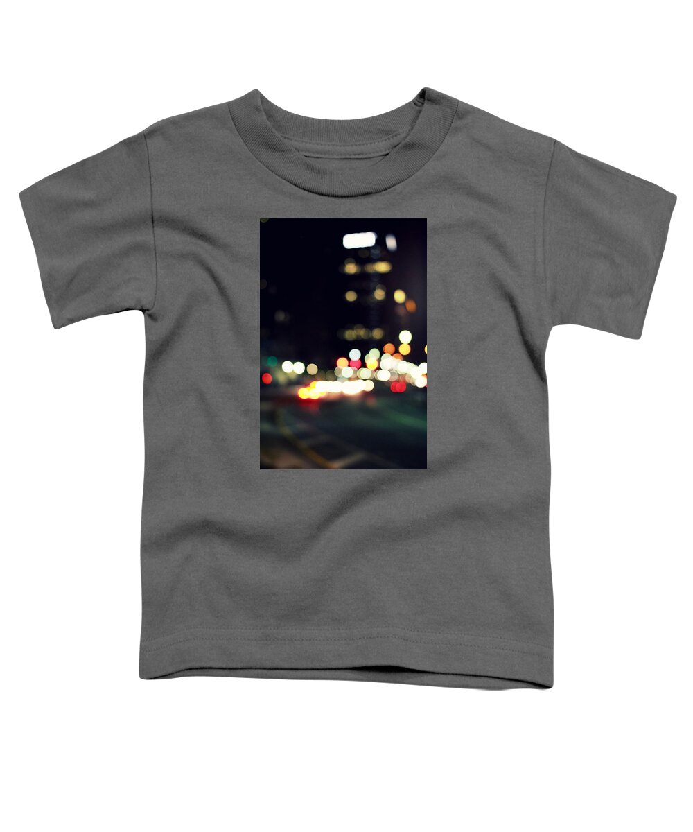 Lights Toddler T-Shirt featuring the photograph City Lights by Mike Dunn