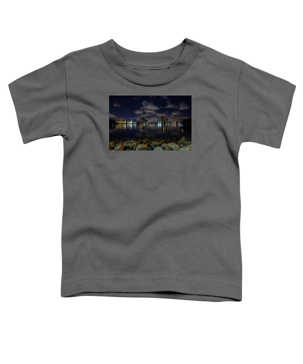 Aerial Toddler T-Shirt featuring the photograph City of Sunny Isles Beach Florida by Rob Sellers
