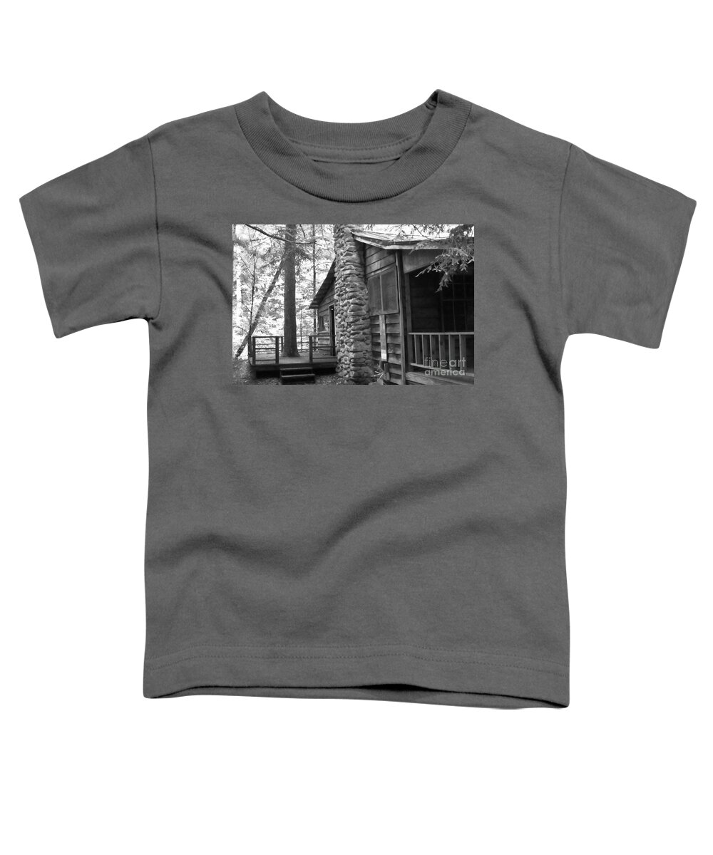 Kerisart Toddler T-Shirt featuring the photograph Civilian Conservation Cabin by Keri West