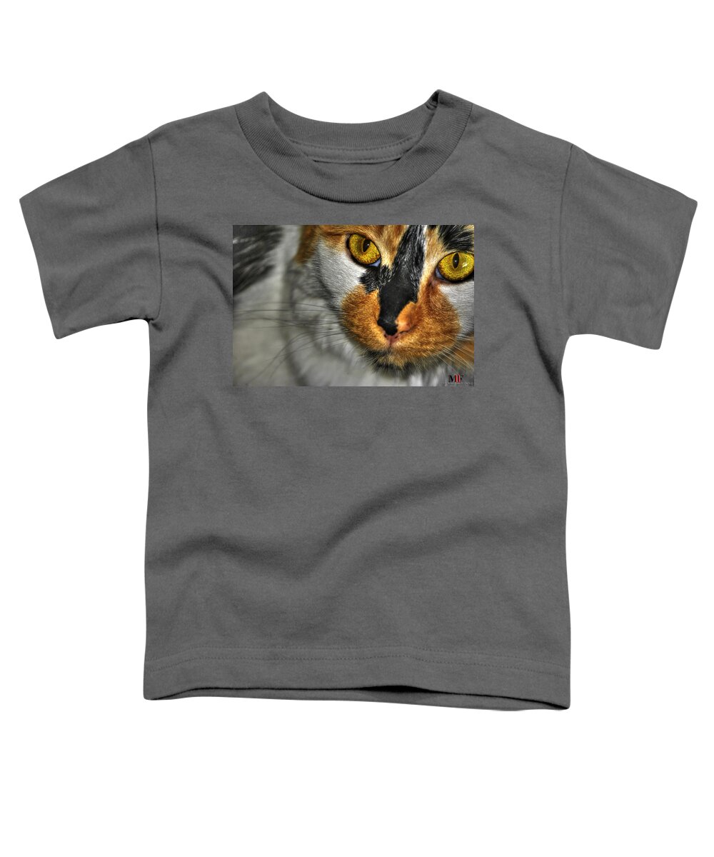Buffalo Toddler T-Shirt featuring the photograph CLEO in FOCUS by Michael Frank Jr