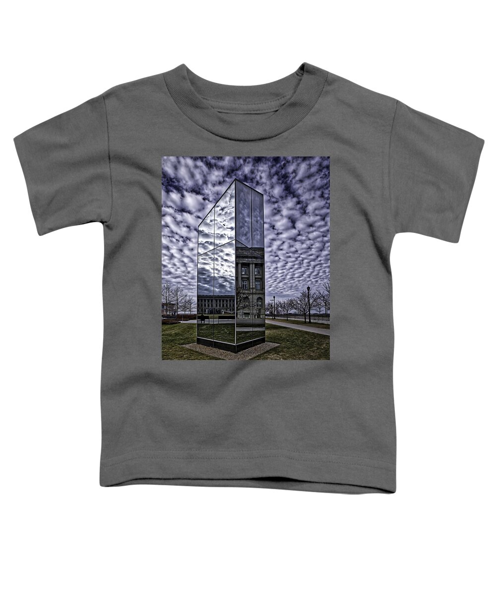 Cleveland Toddler T-Shirt featuring the photograph Cleveland Blues by Jackie Sajewski