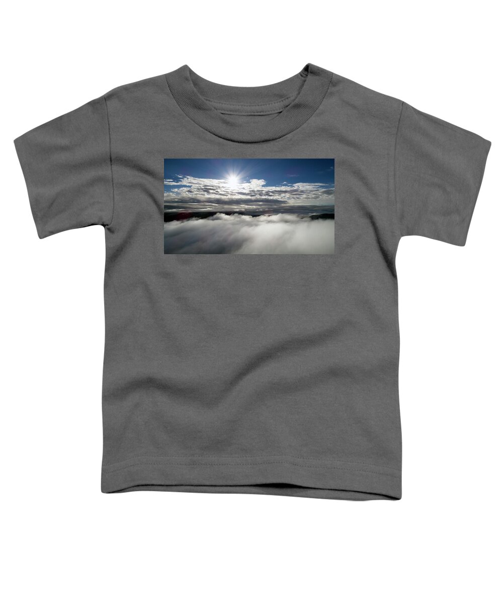 Morning Toddler T-Shirt featuring the photograph Clouds and Sun by Matt Swinden
