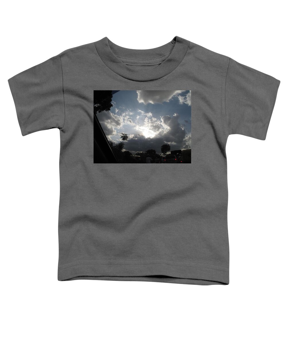 Dark Clouds Toddler T-Shirt featuring the photograph Clouds buildup by Asha Sudhaker Shenoy