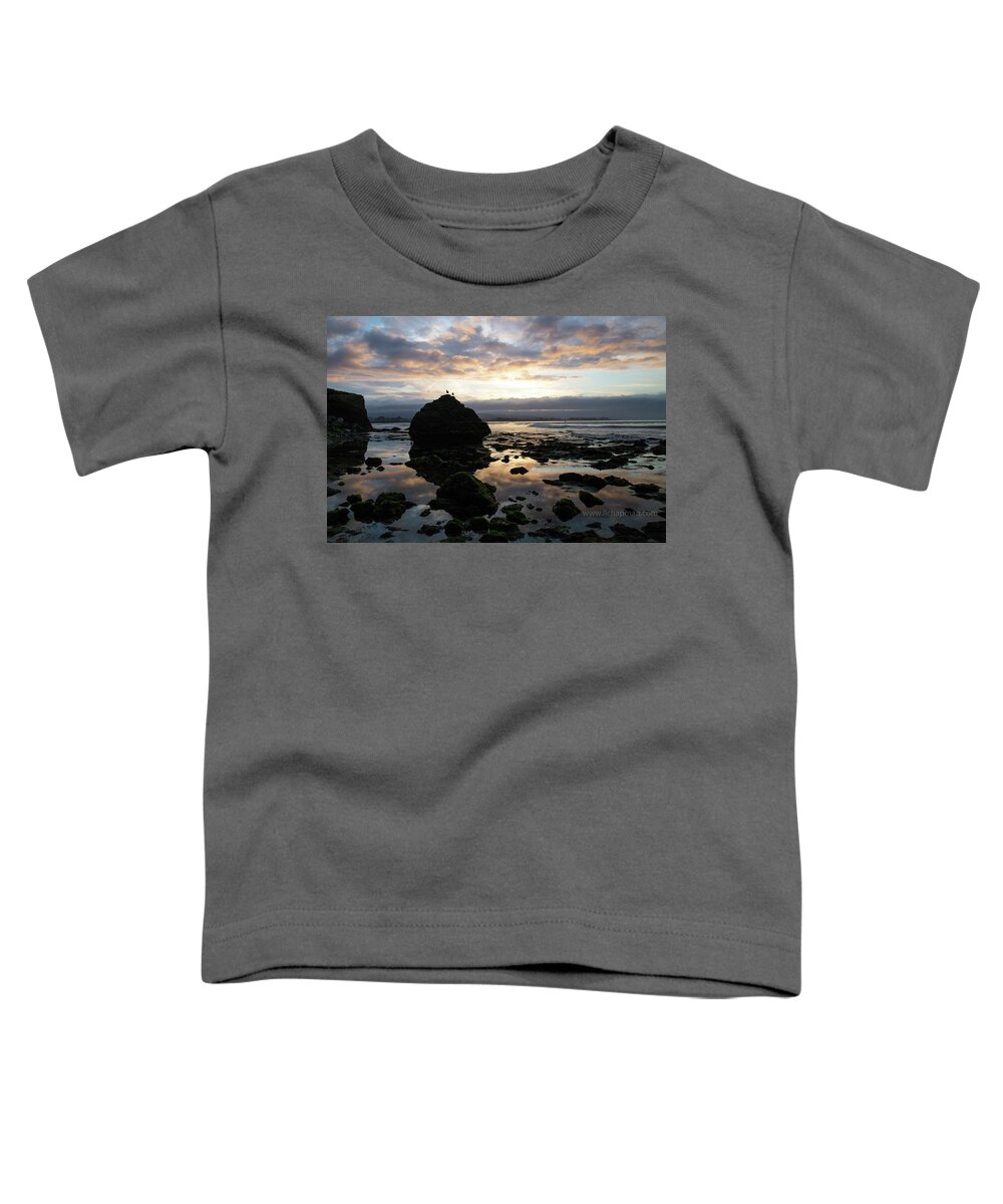 West Cliff Toddler T-Shirt featuring the photograph Clouds in the sea by Lora Lee Chapman