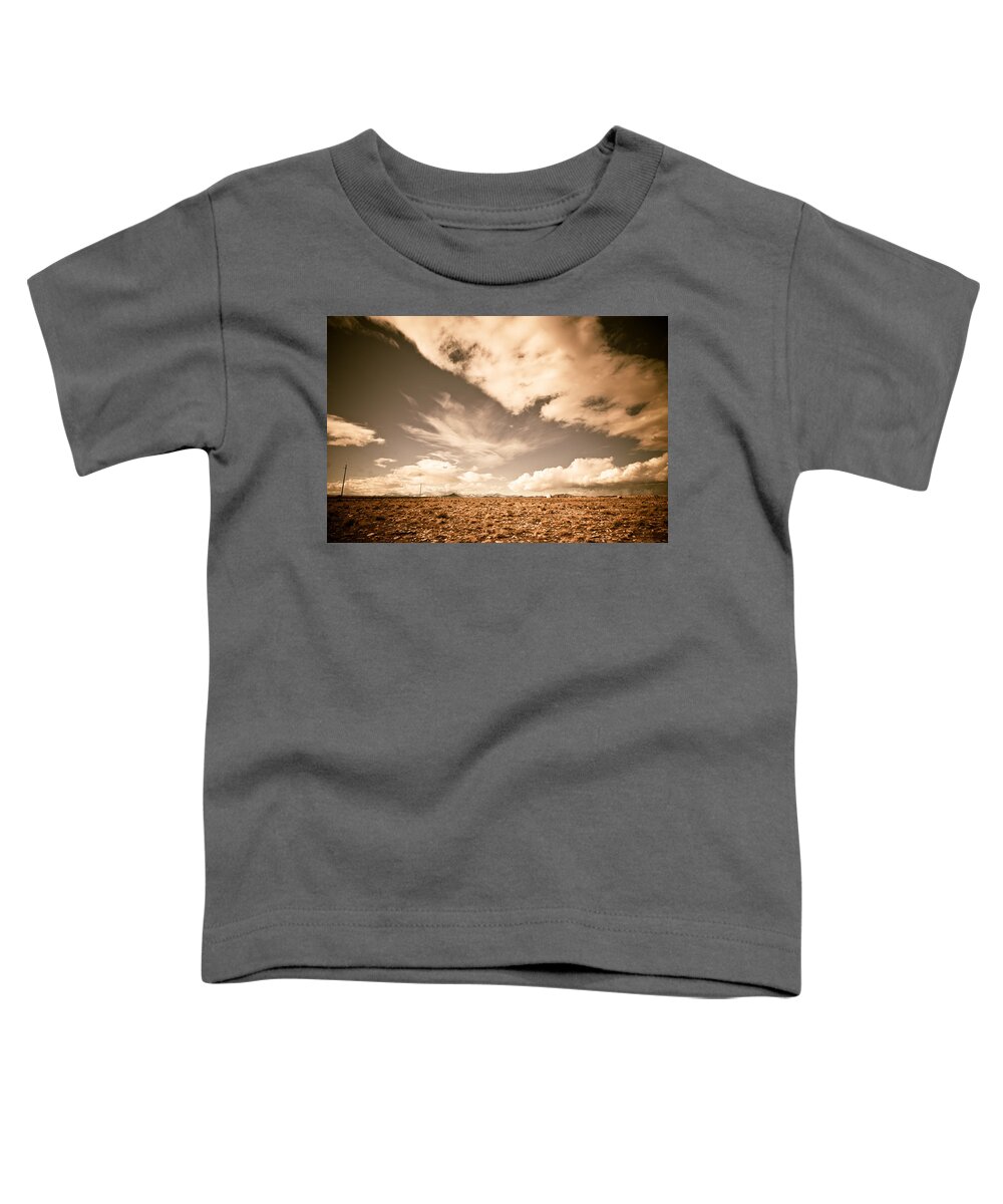 Storm Toddler T-Shirt featuring the photograph Cloudy Plain by Scott Sawyer