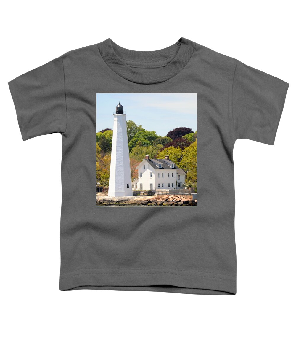 Lighthouse Toddler T-Shirt featuring the photograph Coastal Lighthouse-C by Charles HALL