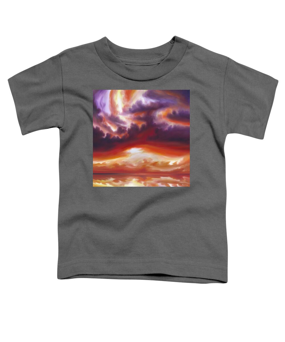 Skyscape Toddler T-Shirt featuring the painting Coastline by James Hill