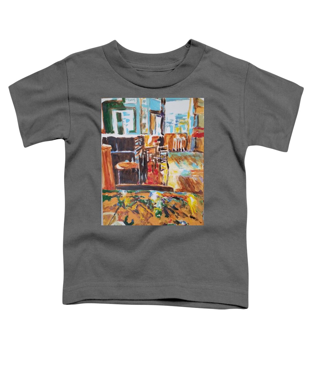 Snack Toddler T-Shirt featuring the painting Cofee wonderful by Bachmors Artist