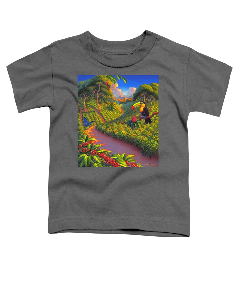 Coffee Plantation Toddler T-Shirt featuring the painting Coffee Plantation by Robin Moline